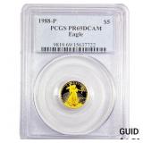 1988-P $5 Gold Half Eagle PCGS PR69 DCAM