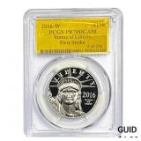 2016-W $100 Platnium Satue of Liberty 1 oz PCGS PR
