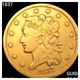1837 $5 Gold Half Eagle NEARLY UNCIRCULATED