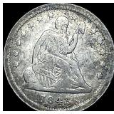 1843-O Silver Seated Liberty Quarter LIGHTLY CIRCU