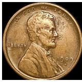 1909-S Lincoln Wheat Cent NEARLY UNCIRCULATED