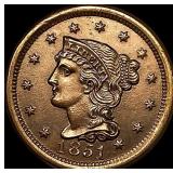 1851 Braided Hair Large Cent CHOICE AU