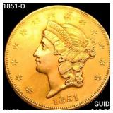 1851-O $20 Gold Double Eagle CHOICE AU