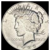 1923 Silver Peace Dollar CLOSELY UNCIRCULATED