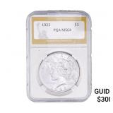 1922 Silver Peace Dollar PGA MS64