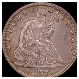 1877 Seated Liberty Half Dollar NEARLY UNCIRCULATE