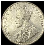 1919 British India Silver Rupee UNCIRCULATED