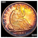 1881 Seated Liberty Half Dollar GEM BU