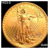 1923-D $20 Gold Double Eagle GEM BU