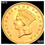 1873 Rare Gold Dollar CHOICE AU