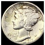 1917-S Silver Mercury Dime NEARLY  UNCIRCULATED