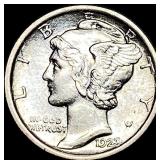 1923 Silver Mercury Dime CHOICE AU