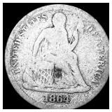 1864-S Seated Liberty Dime NICELY CIRCULATED