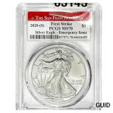 2020-S $1 Silver Eagle PCGS MS70