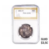 1861-O Seated Liberty Half Dollar PGA AU58