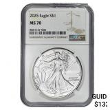 2025 Silver Eagle NGC MS70