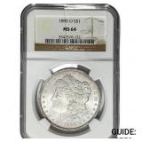 1890-O Morgan Silver Dollar NGC MS64
