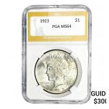 1923 Silver Peace Dollar PGA MS64