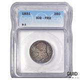 1831 Capped Bust Quarter ICG FR2 B-3