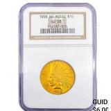 1908 $10 Gold Eagle NGC AU58 No Motto