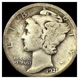 1921 Silver Mercury Dime NICELY CIRCULATED