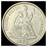 1884 Seated Liberty Dime CLOSELY UNCIRCULATED