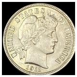1911 Silver Barber Dime UNCIRCULATED
