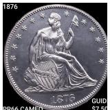 1876 Seated Liberty Half Dollar GEM PROOF CAM