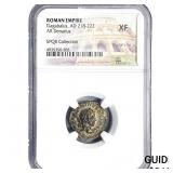 Roman Elagabalus, AD 218-222 AR Denarius NGC XF