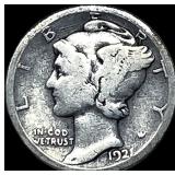 1921-S Silver Mercury Dime NICELY CIRCULATED