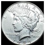 1934 Silver Peace Dollar CLOSELY UNCIRCULATED