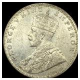 1919 British-India Silver Rupee UNCIRCULATED