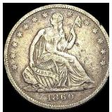1860-O Silver Half Dollar LIGHTLY CIRCULATED