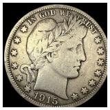 1915-S Silver Barber Half Dollar NICELY  CIRCULAT