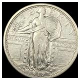1917-D Type 1 Standing Liberty Quarter NEARLY  UN