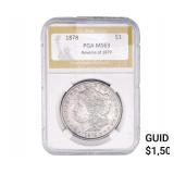1878 REV 79 Morgan Silver Dollar PGA MS63