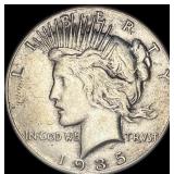 1935 Silver Peace Dollar NEARLY UNCIRCULATED