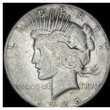 1928-S Silver Peace Dollar CLOSELY UNCIRCULATED