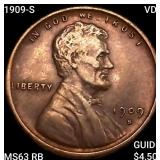 1909-S VDB Wheat Cent CHOICE BU RB