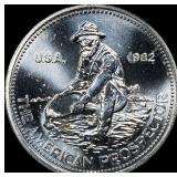 1982 Silver Engelhard Prospector Round UNCIRCULATE