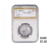 1860-O Seated Liberty Half Dollar PGA AU55