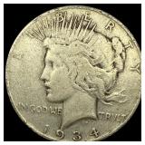 1934 Peace Silver Dollar LIGHTLY CIRCULATED