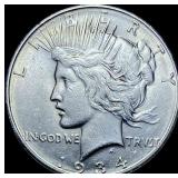 1934-D Peace Silver Dollar CHOICE AU