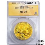 2008 United States Buffalo 1oz Gold $50 ANACS