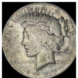1927-D Silver Peace Dollar ABOUT UNCIRCULATED