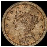 1856 Braided Hair Half Cent UNCIRCULATED