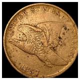 1857 Flying Eagle Cent NEARLY UNCIRCULATED