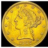 1907-D Liberty Head Half Eagle $5 Gold HIGH GRADE