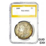 1889 Morgan Silver Dollar PGA MS61