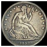 1839 Silver Half Dollar (No Drapery) LIGHTLY CIRCU